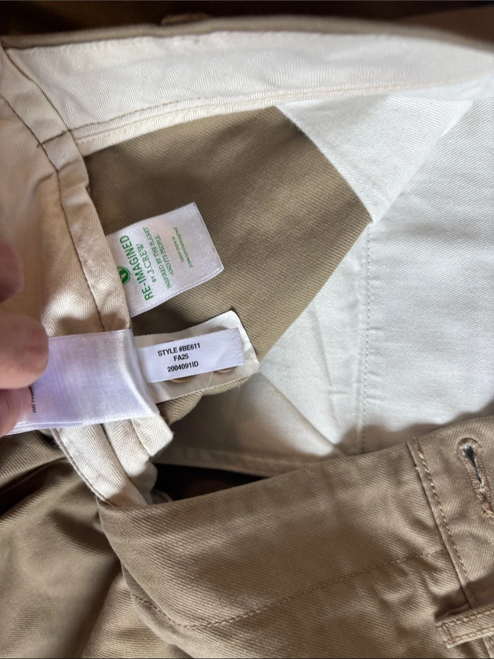 J. Crew Men's Classic Khaki Chino Pants 30x30 BE611